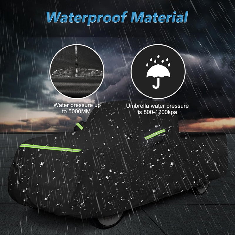 BIGACOVER Car Cover for Ford F100 Truck Cover, 420D Oxford Waterproof All Weather Heavy Duty Protection with Zipper Windproof for 1948-1983 Ford F100 1984-1986 F150 Short Bed Regular Cab 6.75' - Image 5